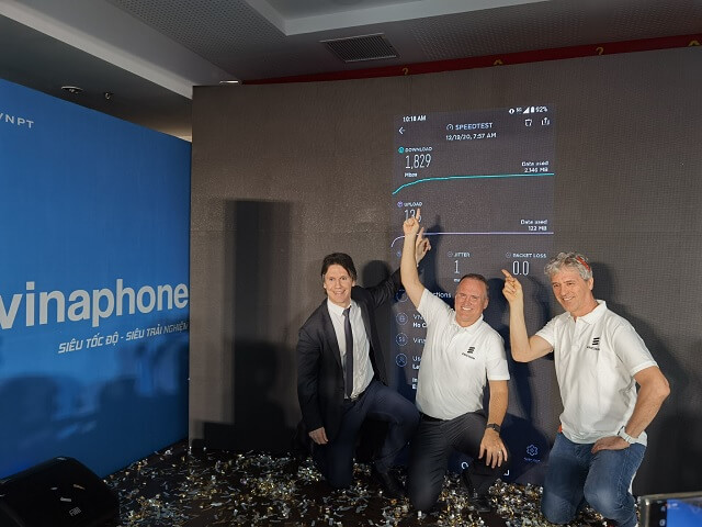 Kết quả đo điểm tốc độ 5G VinaPhone tại TP Hồ Chí Minh