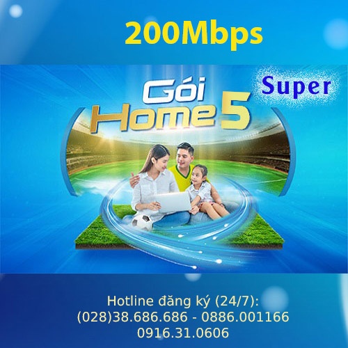 Gói Internet VNPT Home 5 Super 200Mbps